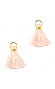 Mini Quaste 2cm - Gold-peachy rose